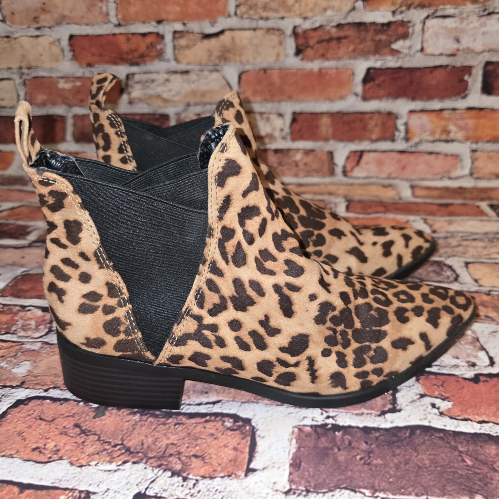 Mylu Leopard Print Ankle Boots Size 7